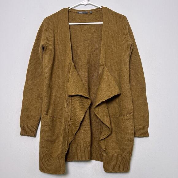 Vince Sweaters - Vince Womens Camel Brown Open Front Cardigan Wool Sz M